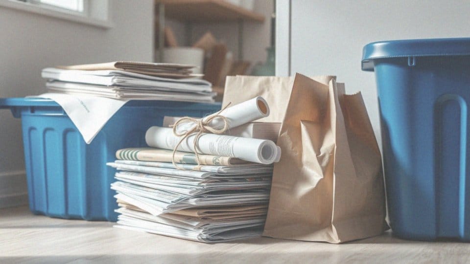 Jakie inne materiały papierowe są dozwolone w niebieskim pojemniku?