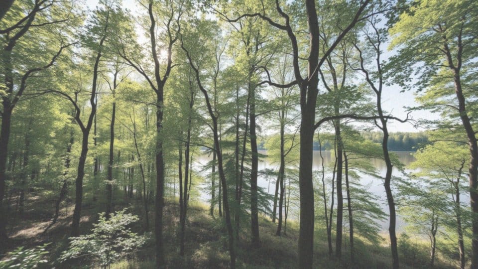 Jakie kompleksy leśne otaczają Jezioro Myczkowieckie?