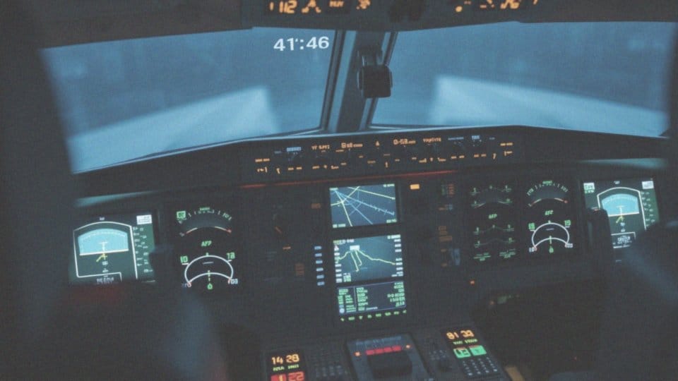 Jakie urządzenia nawigacyjne znajdują się w kokpicie Boeinga 747?